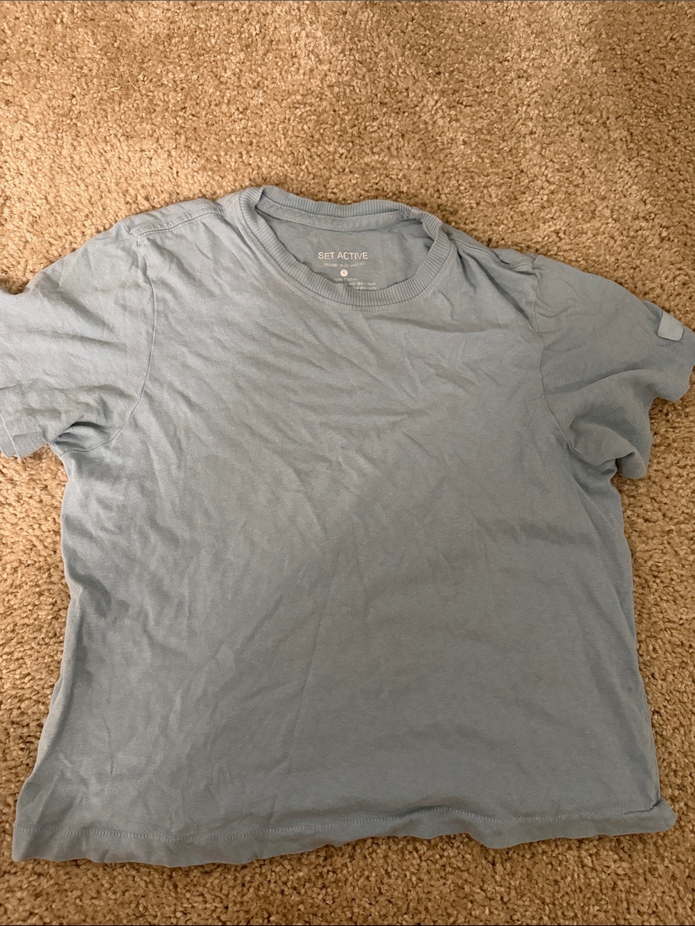 SET Active Light Blue Short Sleeve Crew T-Shirt